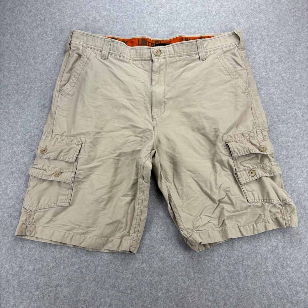 Urban Pipeline Cargo Shorts Mens 42 Khaki UltraFlex Stretch Utility Hiking
